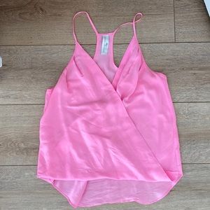 Amanda Uprichard hot pink silk tank